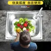 Fregadero de Cocina Pequeño de Acero Inoxidable 304, Lavabo para Lavar Platos de Balcón, Juego de Lavabo Sencillo con Soporte