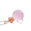 Transmisión en Vivo de Celebridad de Internet Transfronteriza Nuevo Colgante de Corona de Cristal Rosa Moda Cadena para Clavícula Collar de Oro Rosa para Mujer para Novia