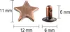 200 Juegos de Remaches Accesorios para Ropa Artículos de Cuero Planos Decorativos de un Solo Lado Estrella Pentagrama Remaches Metálicos