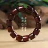 Pulseira de Contas Cilíndricas de Ébano Natural para Homens, Jacarandá Exquisito e Versátil, Acessórios Simples e de Alto Padrão Estilo Chinês para Mulheres, Brincadeira Estilo Xizang