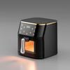 2026 Air Fryer para Uso Doméstico, Fritadeira Multifuncional Visual de Aço Inoxidável, Forno Elétrico Automático, Grande Capacidade, Assamento Inteligente