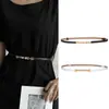 Blazer femenino de moda estilo coreano con cinturón de perlas, elegante y versátil, tacto de alta gama, cinturón decorativo ajustable en la cintura de PU