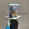 Funda para iPhone 16 compatible con Apple 17 Pro Max, con diseño de lunares, bebé llorando, soporte dual y cordón, se transforma instantáneamente en Fondo Estrellado Dopamina