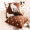 Funda de Cojín para Sofá Marrón Estilo Francés, Diseño Simple y de Lujo Ligero para Sala de Estar, Dormitorio, Cabecera, Mirador, Cojín con Relleno