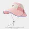 Sombrero Versátil para Niños, Tela de Secado Rápido, Estilo Delgado, Sombrero de Pescador de Ala Ancha, Bloques de Color, Sombrero de Cubo Desmontable, Sombrero de Malla Protector Solar para Verano 2026