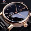 Nuevo Modelo Forsining Estilo Europeo y Americano Moda Masculina Casual Hueco Movimiento Mecánico Reloj Mecánico Automático