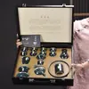 Novo Conjunto de Chá Ge Ware com Rachaduras Celadon Ru Ware Conjunto Grande Conferência de Negócios Presentes de Vendas Pode Adicionar LOGOTIPO