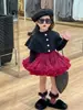 Colección Primavera 2026 Nuevo Estilo Coreano para Niñas Top de Punto tipo Capa Francesa Moda para Bebés Prendas de Punto Suéter