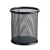 Porta-canetas de metal com malha oca criativa para unhas, pendurado, multifuncional, moda estudantil da Coreia do Sul, armazenamento de mesa, material de escritório