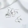 Accesorios de gancho para la oreja de acero de titanio que no se decoloran acero inoxidable simple clásico gancho para la oreja hecho a mano aretes DIY material para aretes de mano