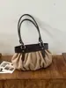 Bolsa tote vintage de camurça com laço estilo coreano para mulheres, novo modelo 2026, grande capacidade, versátil para o trabalho, bolsa de ombro e de axila