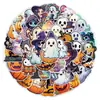 50 Lindas Pegatinas de Graffiti de Halloween, Vasos de Agua, Vasos de Agua para Teléfono Móvil, Pegatinas Decorativas Impermeables, Pegatinas para la Fiesta de Halloween