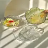 Prato de Frutas de Vidro, Luxo Leve, High-End, para Uso Doméstico, Mesa de Centro da Sala de Estar, Sensação de Alta Classe, Cesta Exquisita de Cristal para Exibir Doces e Lanches