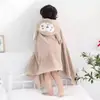 Directo de fábrica toalla de baño tipo capa de coralina para niños absorbente súper suave bata de baño