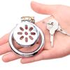 Cerradura de Castidad Plana para Hombres, Candado de Jaula de Pájaro Metálico para Abstinencia Masculina SM, Dispositivo de Castidad Hueco, Candado CB, Alternativa