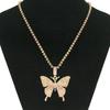 Collar con colgante de mariposa y diamantes de estilo coreano de moda para mujer, cadena de clavícula, accesorios decorativos distintivos que combinan con todo.