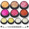 Polvo brillante de diamante de alto destello Lentejuelas PET ultrafinas 1+2 + 3 mm traje mixto de cuadrángulo Polvo láser degradado para uñas
