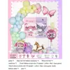 Ins Juego de Globos para Decoración de Cumpleaños Niños Niñas Fiesta de Cumpleaños de Bebé Accesorios para Disfrazar Escena