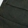 Jeans de Herramienta Lavados Vintage Americanos de Calle Diseño con Sentido para Hombres y Mujeres Bolsillos Múltiples Estilo Recto de Calle Pantalones de Mopa Viejos