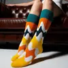 Calcetines Personalizados para Navidad Transfronteriza, Calcetines de Dibujos Animados de Papá Noel y Muñeco de Nieve Europeos y Americanos, Personalización de Logo Jacquard de Poliéster