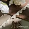 Em estoque Novo Lolita Bordado Solúvel Em Água Lace Leite Seda Único Lado Flor Onda Lace Lace Código De Barras