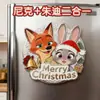 Llavero Acrílico Colgante Plano 2D Zootopia Adorno de Bendición de Año Nuevo Día de San Valentín Pareja Nick y Judy
