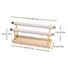 Dropshipping internacional de novos produtos: suporte de anel de base de madeira natural multicamadas, adereços de display de anel para balcão de joias