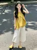 Conjunto de Pantalón Corto sin Mangas para Niñas, Nuevo Estilo Verano 2026, Súper Elegante y Moderno para Niños Mayores, Conjunto de Dos Piezas Estilo Coreano