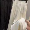 Calça de Acetato Nova de Verão Wide-Leg para Mulheres, Cintura Alta, Fluida, Emagrecimento, Calça Reta Estampada de Estrelas, Calça Casual Longa para Venda por Atacado