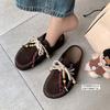 Zapatos Casuales de Piel Genuina Ligeros con Suela Suave 2025 Nuevo Otoño Cómodos y Elegantes Aumentadores de Altura Versátiles Retro Zapatillas con Suela Gruesa Estilo Birkenstock