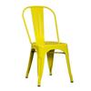 Silla de hierro de metal para bar, silla de cafetería, silla de hierro de metal superpuesta de estilo industrial, silla de comedor para puesto de comida