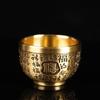 Hongda relieve de latón completo taza Baifu engrosada mesa de té taza de té kung fu copa de vino pequeña