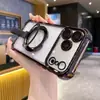 Adequado para Capa de Celular Iphone17Promax, Capa Macia Anti-Queda com Airbag nos Quatro Cantos Galvanizada para Apple 16 com Alça e Suporte