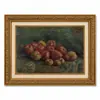 Pintura a Óleo Estilo Europeu Frutaria Natureza Morta Moldura Dourada Vintage Arte de Parede Decorativa para Sala de Jantar, Sala de Estar ou Hall de Entrada