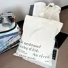 Bolsa de Lona para Mujer al Hombro Cruzada Ins Bolsa de Tela Estilo Japonés Artístico Simple Gran Capacidad Pequeña Fresca Estilo Coreano