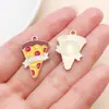 20 Estilos Mixtos de Colgantes de Comida Imitación con Goteo de Aceite: Hamburguesa, Papas Fritas, Cono de Helado, Pulsera DIY, Llavero y Accesorios de Joyería