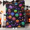 Cobertor de flanela bestseller internacional da Amazon para Halloween com estampas de abóbora e caveira para Halloween, Natal e Ação de Graças