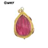 Wt-P2071 Forma Clásica de Gota de Agua Esmalte de Colores Chapado en Oro de 18 Quilates Accesorios Colgantes para Pendientes DIY Decoración de Collares