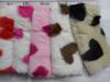 Estampado de Piel de Conejo Tamaño Corazón Súper Suave Imitación Conejo Felpa Ropa Exterior de Mujer Equipaje Zapatos Sombrero Bolso Juguete Tela de Felpa
