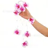 Suministro exclusivo transfronterizo de pulseras de perlas de orquídea Phalaenopsis, adornos colgantes para puerta de casa, ramos de novia para bodas, accesorios decorativos para fotografía