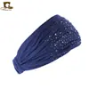 Pañuelo para la cabeza con diamantes de imitación para mujer, banda para el cabello con banda elástica, TD-10A, nuevo estilo, 2019