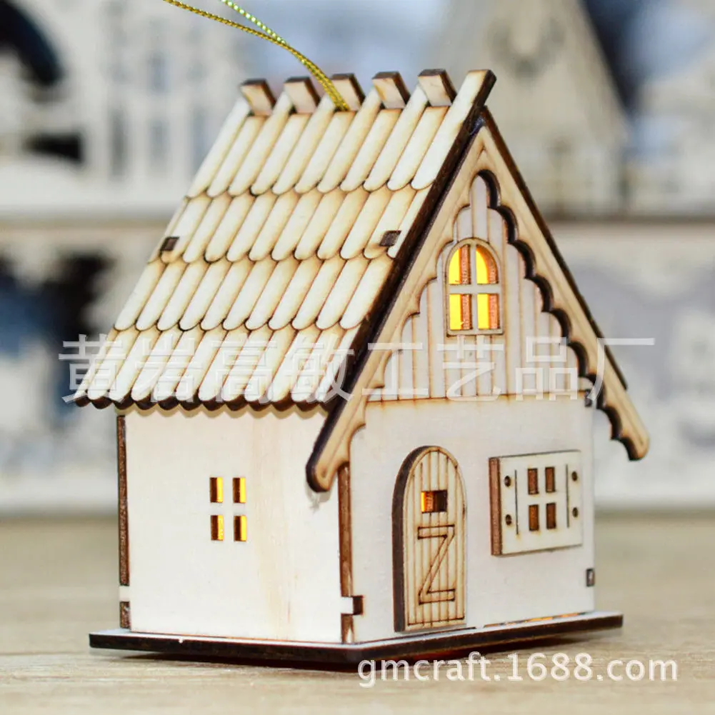 Creative-LED-Log-Cabin-Pendant