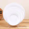 Vajilla de melamina imitación porcelana blanco claro plato plano plato redondo plástico olla caliente plato de buffet plato de fruta plato japonés