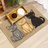 Transporte transfronteiriço: tapete simples de terra de diatomáceas antiderrapante para cães, tapete de alimentação para animais de estimação durável e fácil de limpar, pode ser cortado no tamanho, adequado para uso como tapete de cerca, em estoque