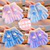 Guantes de invierno para niños y niñas, guantes de punto, guantes gruesos a prueba de frío con forro polar, guantes cálidos, guantes de dibujos animados para bebés al por mayor