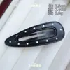 Pinza para el pelo de lunares de piel blanca y negra Estilo coreano Simple Versátil Pasador Pinza lateral Accesorio para el cabello