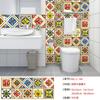 Adesivo de Azulejo Simulado com Padrão Mandala Estilo Country para Reforma da Casa, Decoração de Cozinha e Banheiro, Autoadesivo, Descolável, Adesivo de Parede