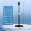 Suporte de Microfone para Transmissão ao Vivo de Mesa Personalizado com Luz de Preenchimento de Metal, Gimbal para Fotografia com Celular e Suporte de Microfone Ajustável