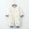 Mameluco para bebé para primavera y otoño, algodón puro, traje sin costuras para gateo para recién nacidos de 0 a 1 año, mameluco de Clase A para bebé, ropa para recién nacidos