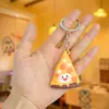 Chaveiro Pingente Criativo e Prático de Batatas Fritas Hambúrguer Desenho Animado Fofo Cola Macia Chaveiro de Pizza Enfeites Pendurados Decorativos